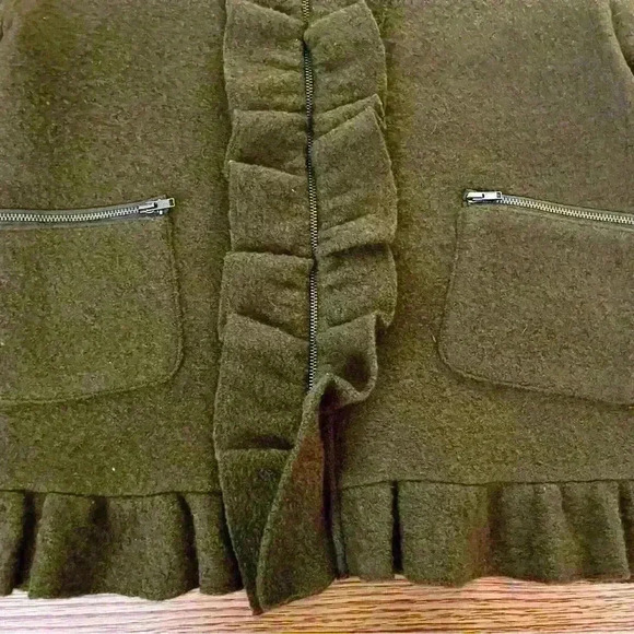 LOFT Merino Wool Zip Up Peplum Jacket Size Small - Picture 4 of 10